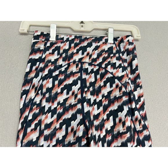 Sweaty Betty Leggings 7/8 Length Rapid Run Blue Spliced Mirage Print Size 6 - Picture 11 of 16